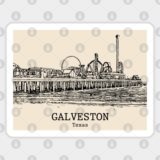 Galveston - Texas Magnet by Lakeric